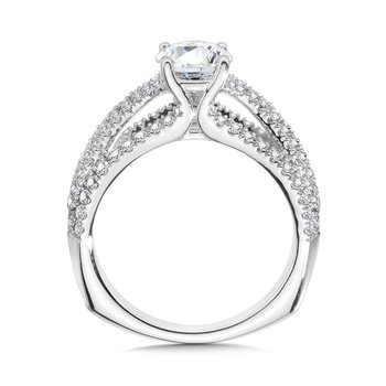 Four-Row Split Shank Diamond Engagement Ring R1057W