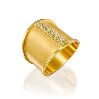 Double Diamond Bar Statement Ring  3253
