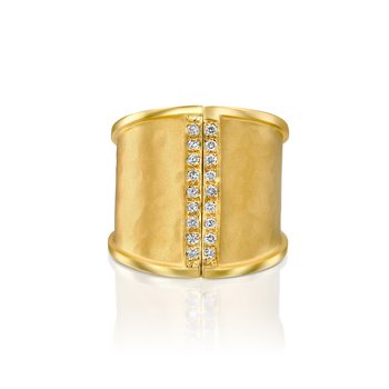 Double Diamond Bar Statement Ring  3253