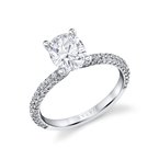 Sylvie Cushion Cut Classic Pave Engagement Ring - Braylin S2633