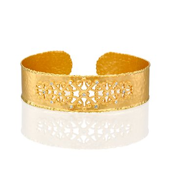 Filigree Narrow Diamond Cuff Bracelet 4810