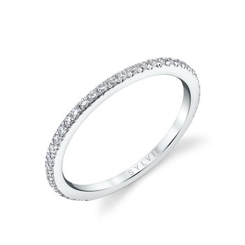 Thin Pave Wedding Band - Steffi BS2583