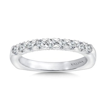 Unique Straight Diamond Wedding Band R1084BW