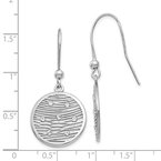 Leslie's Sterling Silver Polished Preciosa Crystal Earrings QLE997