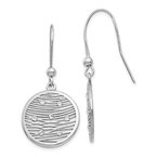 Leslie's Sterling Silver Polished Preciosa Crystal Earrings QLE997