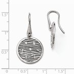 Leslie's Sterling Silver Polished Preciosa Crystal Earrings QLE997