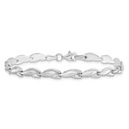 Leslie's 14K White Gold Polished Bracelet LF770-7.25