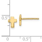 Leslie's 14K Polished Cross Post Earrings LE1103