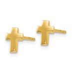 Leslie's 14K Polished Cross Post Earrings LE1103