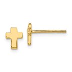 Leslie's 14K Polished Cross Post Earrings LE1103