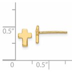 Leslie's 14K Polished Cross Post Earrings LE1103