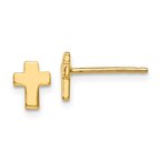Leslie's 14K Polished Cross Post Earrings LE1103