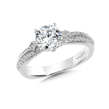 Straight Vintage Engagement Ring R1002W