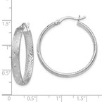Leslie's Sterling Silver Rhodium In/Out D/C Earrings QLE293