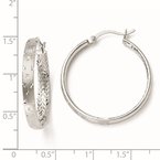 Leslie's Sterling Silver Rhodium In/Out D/C Earrings QLE293