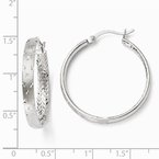 Leslie's Sterling Silver Rhodium In/Out D/C Earrings QLE293