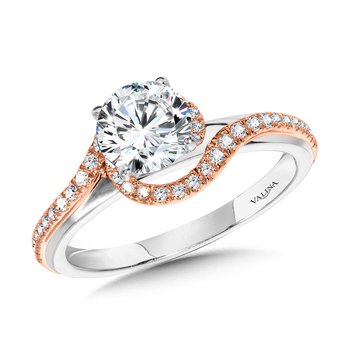 Bypass Spiral Duel-Tone Engagement Ring R1154WP-SR