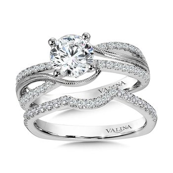 Split Shank Style Engagement Ring R9884W
