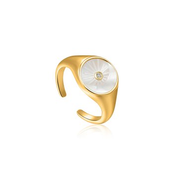 Eclipse Emblem Gold Adjustable Ring R030-03G