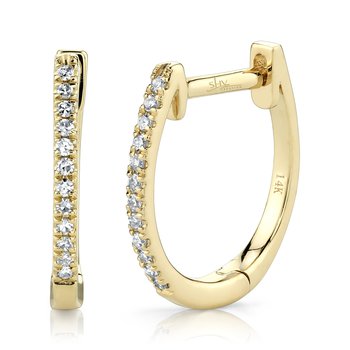 0.08Ct 14K Y/G Diamond Huggie Earring SC55001598