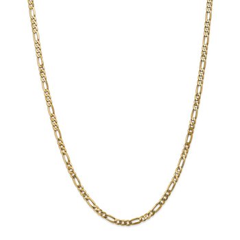 14K 4mm Flat Figaro Chain 644