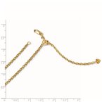 Leslie's 14K Adjustable 2.5mm Semi-Solid D/C Cable Chain 1207