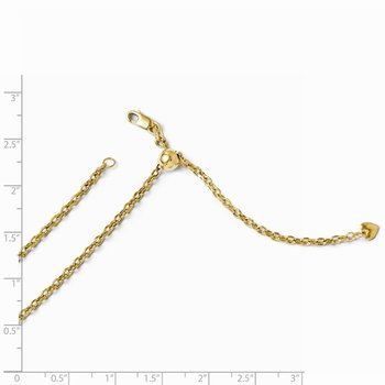 14K Adjustable 2.5mm Semi-Solid D/C Cable Chain 1207