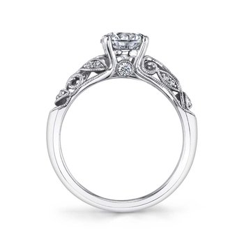 Round Cut Vintage Engagement Ring - Roial S1392