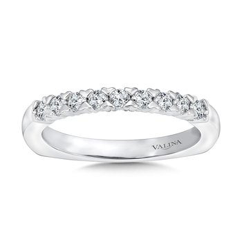 Unique Straight Diamond Wedding Band R1083BW