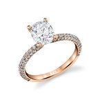 Sylvie Cushion Cut Classic Pave Engagement Ring - Braylin S2633