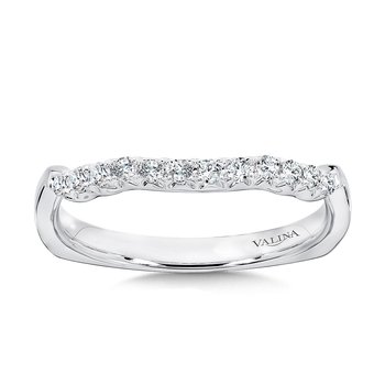 Curved Diamond Wedding Band R1077BW