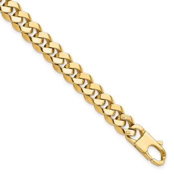 14K 8.5mm Beveled Curb Bracelet LF679-8