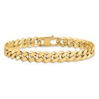 Leslie's 14K 8.5mm Beveled Curb Bracelet LF679-8