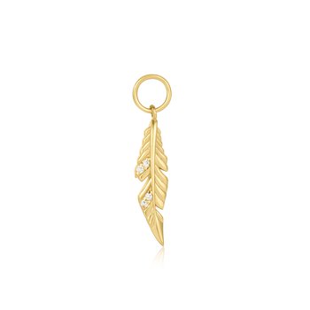 Gold Feather Earring Charm EC052-02G