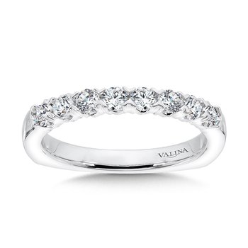 Unique Straight Diamond Wedding Band R1079BW