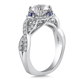 Curved Diamond Wedding Band R1039BW