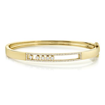 0.42Ct 14K Y/G Diamond Slider Bangle SC55005390Z