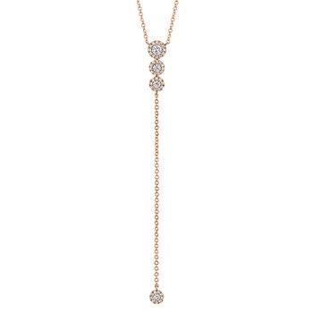 0.29Ct 14K R/G Diamond Lariat Necklace SC55002608