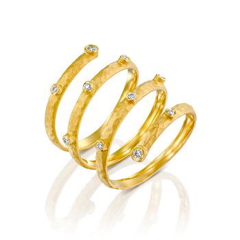 Gold Wrap Ring with Diamonds 6608