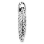 Leslie's Sterling Silver Polished with CZ Braided Pendant QLF865