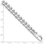 Leslie's 14K White Gold 8.5mm Beveled Curb Bracelet LF680-8