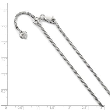 Sterling Silver Adjustable 1.6mm Snake Chain FC19