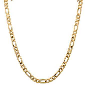 10K 7.5mm Concave Figaro Bracelet 8103