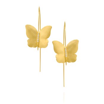 Handmade Butterfly Diamond Earring 4631