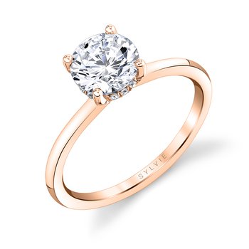 Round Cut High Polish Solitaire Engagement Ring - Carina SY904