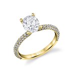 Sylvie Cushion Cut Classic Pave Engagement Ring - Braylin S2633