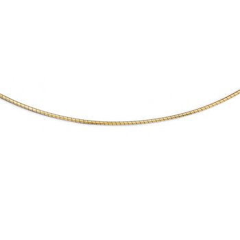 14K 1MM Round Detachable clasp Omega Necklace 2804