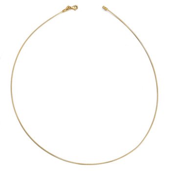14K 1MM Round Detachable clasp Omega Necklace 2804