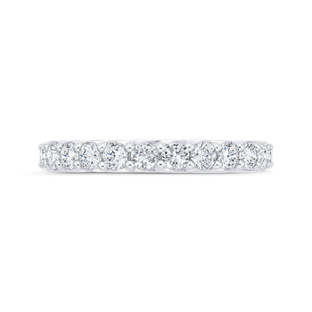 14K White Gold Half-Eternity Wedding Band CA0524BQ-37W-1.50
