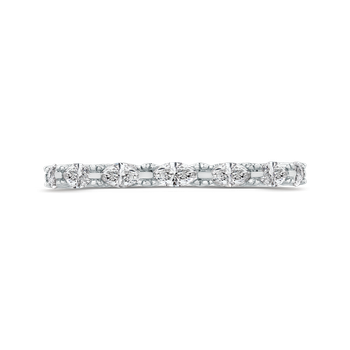 14K White Gold Marquise Diamond Wedding Band CA0252B-37W-1.00